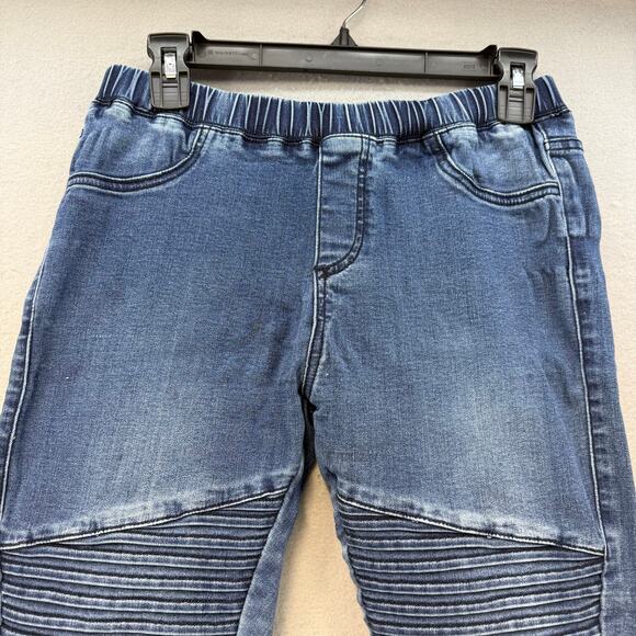 Hayden Los Angeles Denim Leggings Women's M Blue Stacked Moto Jeggings Jeans - Picture 4 of 14